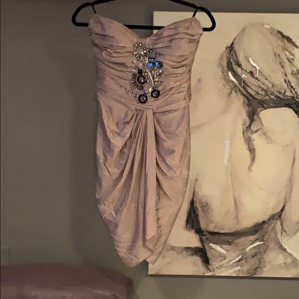 Strapless beaded dress